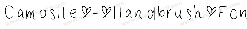 Campsite - Handbrush Font字体转换